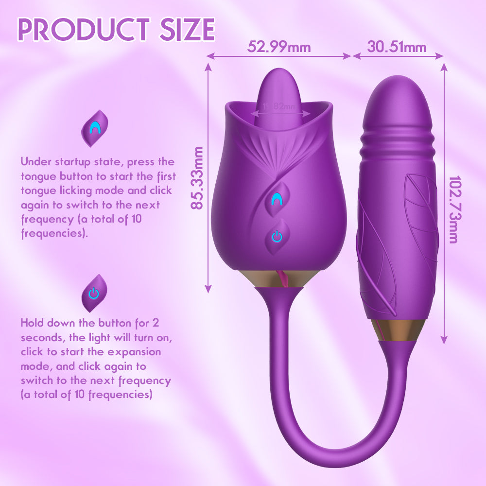 F2017 New Manting Flower 3 Generation Sucking Tongue Licking Vibrator Retractable Vibrator Female Masturbation Massager