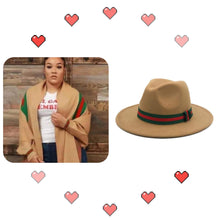 Load image into Gallery viewer, F9004 Beef Fedora&amp;Scarf set

