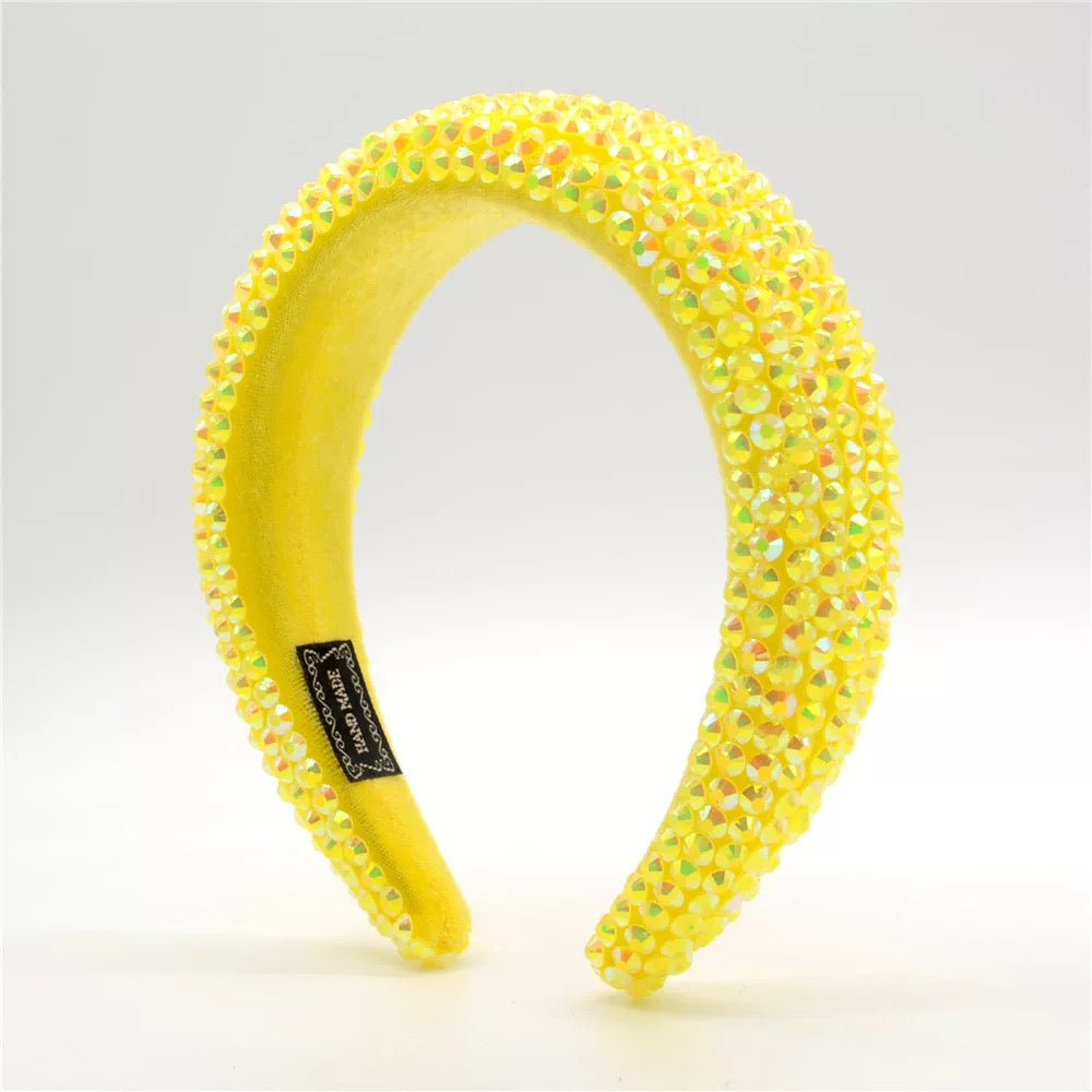 F4017 Colorful Crystal Ringstone Headband (MOQ  10)