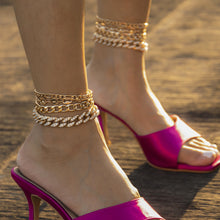 Load image into Gallery viewer, F4019 Anklet Cuban Crystal Anklet Set (MOQ  10)
