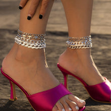 Load image into Gallery viewer, F4019 Anklet Cuban Crystal Anklet Set (MOQ  10)
