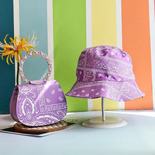 Load image into Gallery viewer, F9001 Bandanna Set Purse Bucket Hat
