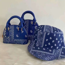 Load image into Gallery viewer, F9002 Bandanna Purse Bucket Hat Set
