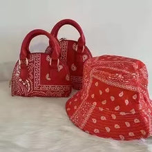 Load image into Gallery viewer, F9002 Bandanna Purse Bucket Hat Set
