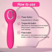 Load image into Gallery viewer, F2052 Cross-Border Direct Supply Tongue Licking Vibrator Female Masturbation Devices AV Stick Breast Sucking Heating Vibration Vibrator Adult Sex Product

