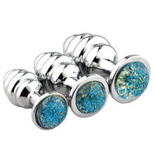 Load image into Gallery viewer, F2062 (MOQ 5 )Metal Butt Plug G-Spot Anus for Men and Women Butt Plug Masturbation Device Can Be Used as Luminous Chrysanthemum Butt Plug Thread Sex Product
