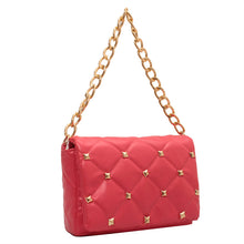 Load image into Gallery viewer, F7005 Soft Pu Bag Women&#39;s Fashion Rivet Rhombus Thick Chain Shoulder Underarm Women&#39;s Bag Bags Wholesale
