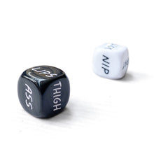 Load image into Gallery viewer, F2058 (MOQ30) SM Foreign Trade Sexy Black and White Ziying Text Dice One-Pair Package Gift Sex Product Toy Props Manufacturer
