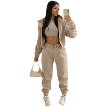 Load image into Gallery viewer, F5049 Hooded Sports and Leisure Suit (Three-Piece Set)
