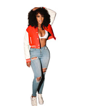 Load image into Gallery viewer, F5045 Button Pressing Baseball Uniform Double-Layer Threaded Jacket
