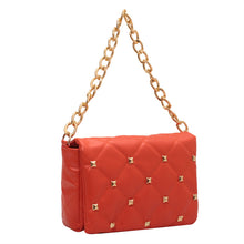 Load image into Gallery viewer, F7005 Soft Pu Bag Women&#39;s Fashion Rivet Rhombus Thick Chain Shoulder Underarm Women&#39;s Bag Bags Wholesale
