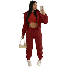Load image into Gallery viewer, F5049 Hooded Sports and Leisure Suit (Three-Piece Set)
