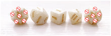 Load image into Gallery viewer, F2060 （MOQ30）Posture English Dice Pearl White Five-in-One Dice SM
