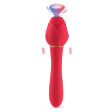 Load image into Gallery viewer, F2016  Amazon New Variable Frequency Mute Female Handle Rose Vibration Liquid Silicone Massage Stick Manufacturer Source
