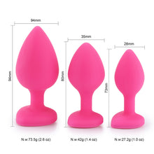 Load image into Gallery viewer, F2026 (MOQ10) Heart-Shaped Silicone Butt Plug Anal Bolt Sex Toy Massage Adult Supplies Sexy Sex Product Anal Expansion
