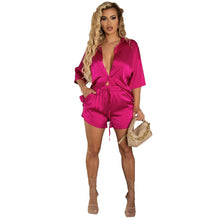 Load image into Gallery viewer, F5081 Button Shirt Short Sleeve Shorts Loose Casual Two-Piece Suit
