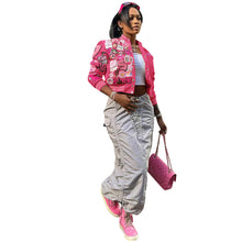 Load image into Gallery viewer, F5039 Fashion Printed Varsity Jacket

