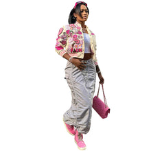 Load image into Gallery viewer, F5039 Fashion Printed Varsity Jacket
