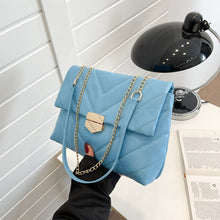 Load image into Gallery viewer, F7010 New Embroidery Thread Women&#39;s Bag 2022 New Fashion Shoulder Underarm Bag Chain Texture Soft Pu Shoulder Messenger Bag
