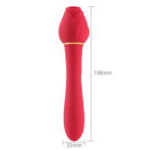 Load image into Gallery viewer, F2016  Amazon New Variable Frequency Mute Female Handle Rose Vibration Liquid Silicone Massage Stick Manufacturer Source
