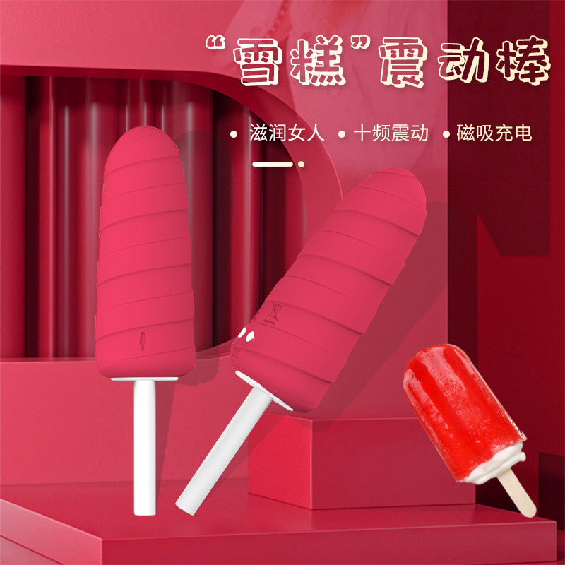 F2067 Ice Sucker Hot Selling Product Full Silicone 10-Frequency Vibration Massage Stick Sex Toys Factory Direct Sales