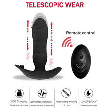 Load image into Gallery viewer, F2066 Adult Supplies Female Wear Telescopic Vibrating Spear into the Body Telescopic Simulation Penis USB Charging Factory Direct Sales
