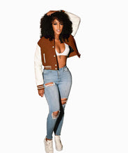 Load image into Gallery viewer, F5045 Button Pressing Baseball Uniform Double-Layer Threaded Jacket
