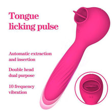 Load image into Gallery viewer, F2052 Cross-Border Direct Supply Tongue Licking Vibrator Female Masturbation Devices AV Stick Breast Sucking Heating Vibration Vibrator Adult Sex Product
