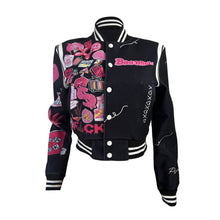 Load image into Gallery viewer, F5039 Fashion Printed Varsity Jacket
