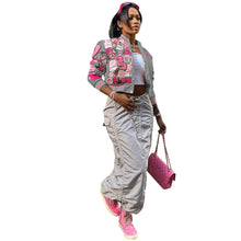 Load image into Gallery viewer, F5039 Fashion Printed Varsity Jacket
