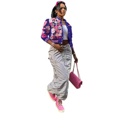 Load image into Gallery viewer, F5039 Fashion Printed Varsity Jacket
