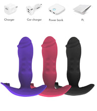 Load image into Gallery viewer, F2066 Adult Supplies Female Wear Telescopic Vibrating Spear into the Body Telescopic Simulation Penis USB Charging Factory Direct Sales
