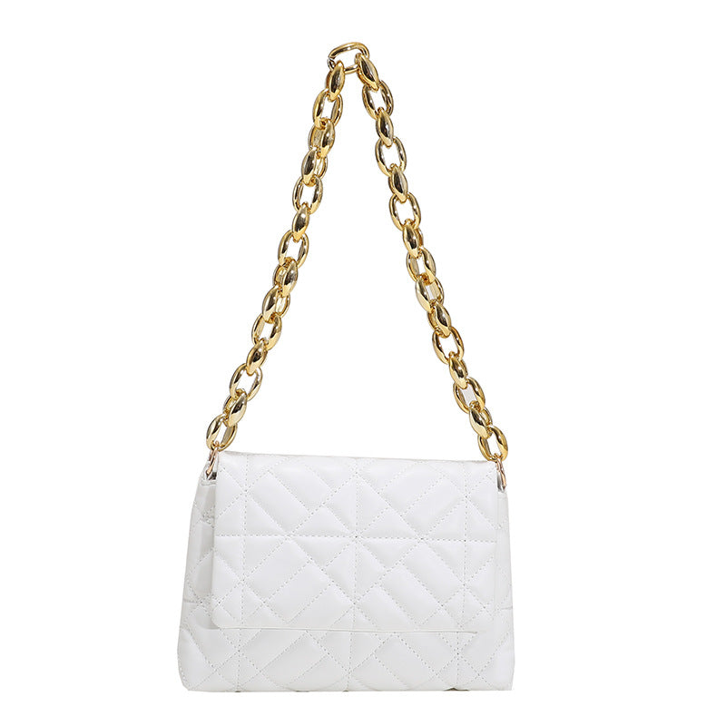 F7003 Commuter Soft Pu Acrylic Chain Handbag Versatile Texture One Shoulder Underarm